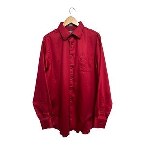 George Sateen Red Wine Casual Shirt, XL